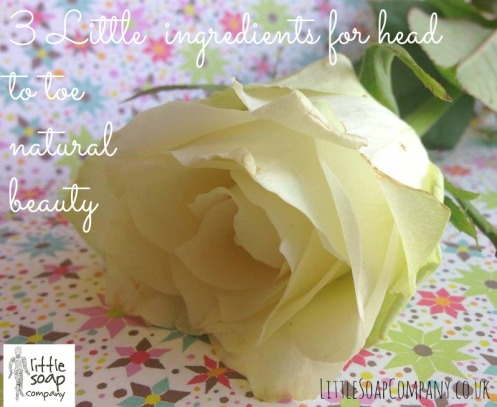 3 Little  ingredients for head to toe natural beauty~LittleSoapCompany.co.uk